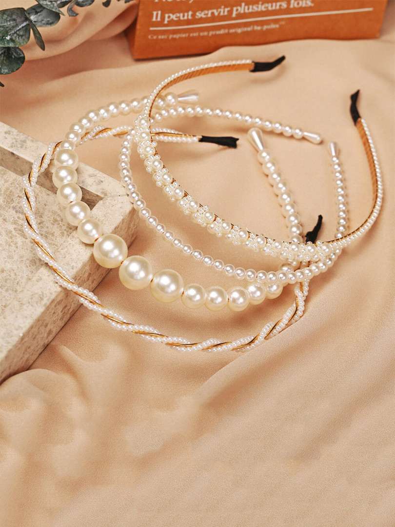 Hair accessories Shining Diva Fashion Set of 4 Embellished Hairband